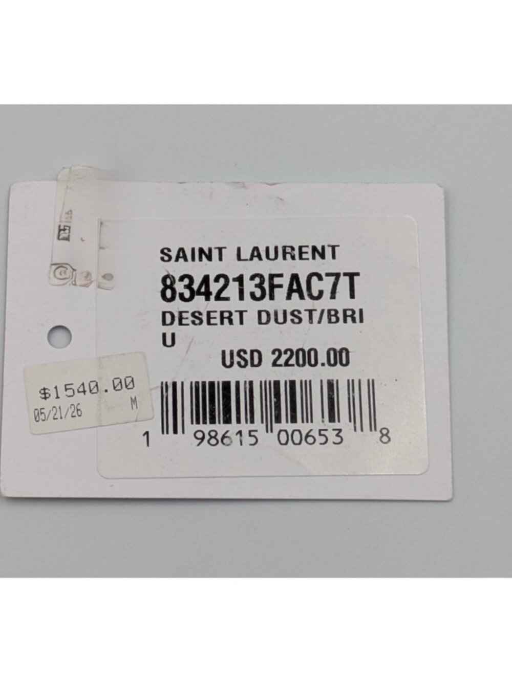 Saint Laurent Canvas Calfskin Mini Gaby Vanity Case Desert Dust Brick 834213 - Picture 11 of 15